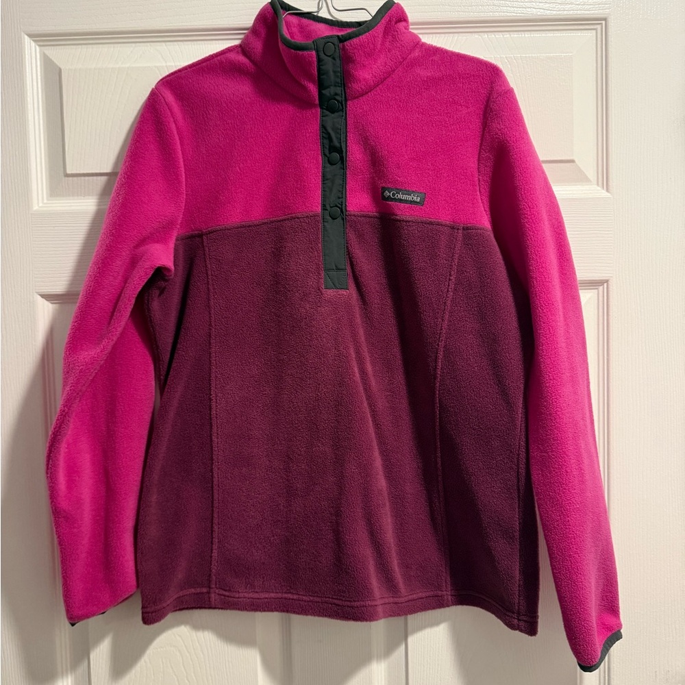 Columbia Two-Tone Pink and Burgundy Fleece